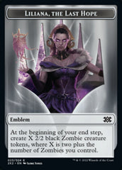 Liliana, the Last Hope Emblem // Spirit (002) Double-Sided Token [Double Masters 2022 Tokens] | Jomio and Rueliete's Cards and Comics