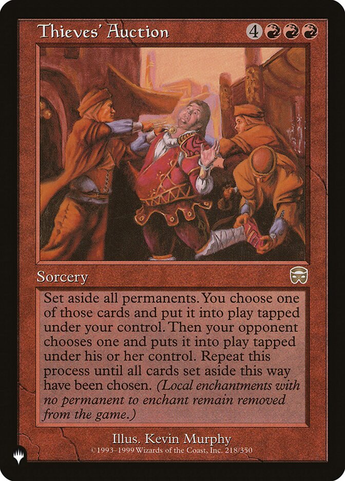 Thieves' Auction [The List] | Jomio and Rueliete's Cards and Comics