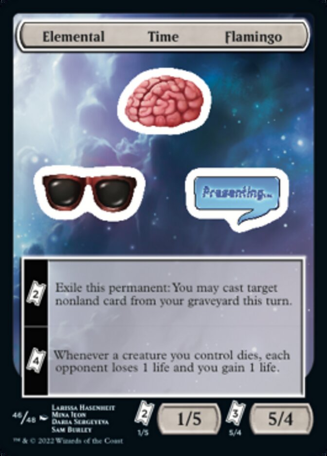 Elemental Time Flamingo [Unfinity Stickers] | Jomio and Rueliete's Cards and Comics