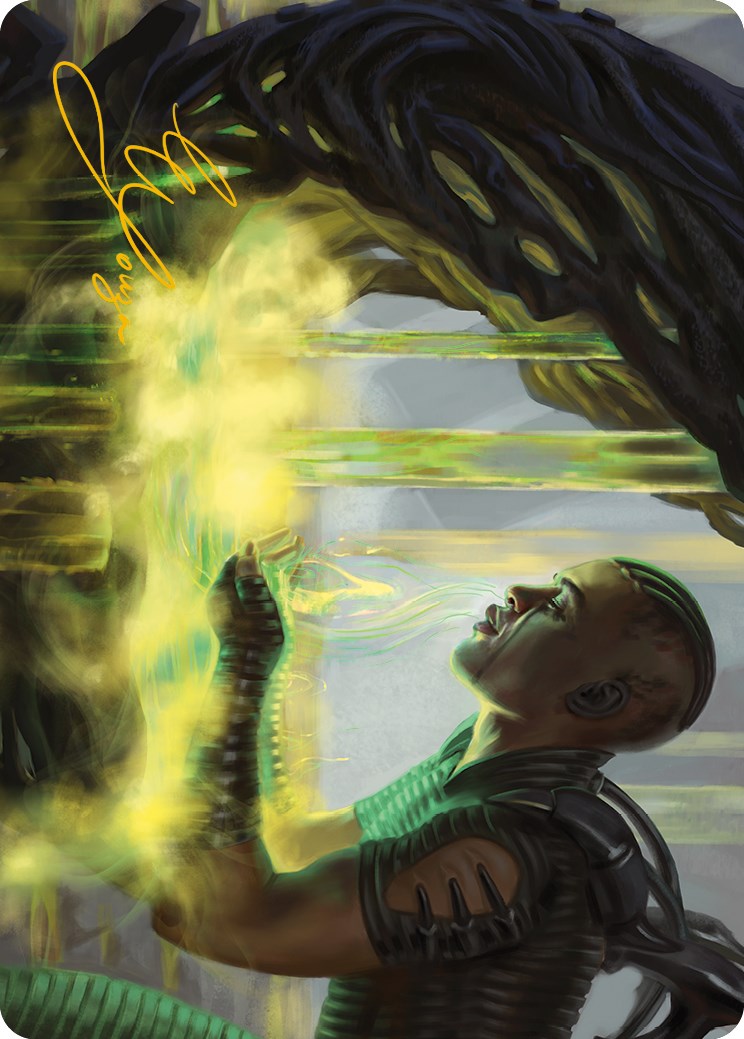 Necrogen Communion Art Card (Gold-Stamped Signature) [Phyrexia: All Will Be One Art Series] | Jomio and Rueliete's Cards and Comics