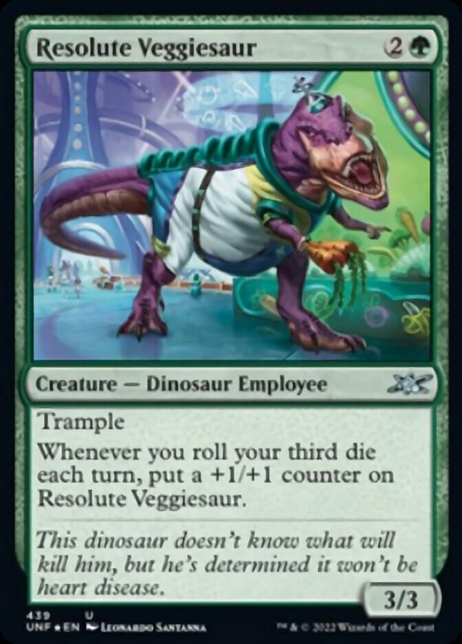 Resolute Veggiesaur (Galaxy Foil) [Unfinity] | Jomio and Rueliete's Cards and Comics