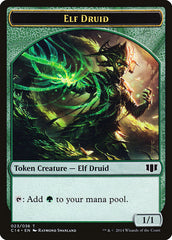 Elf Druid // Beast (020/036) Double-Sided Token [Commander 2014 Tokens] | Jomio and Rueliete's Cards and Comics