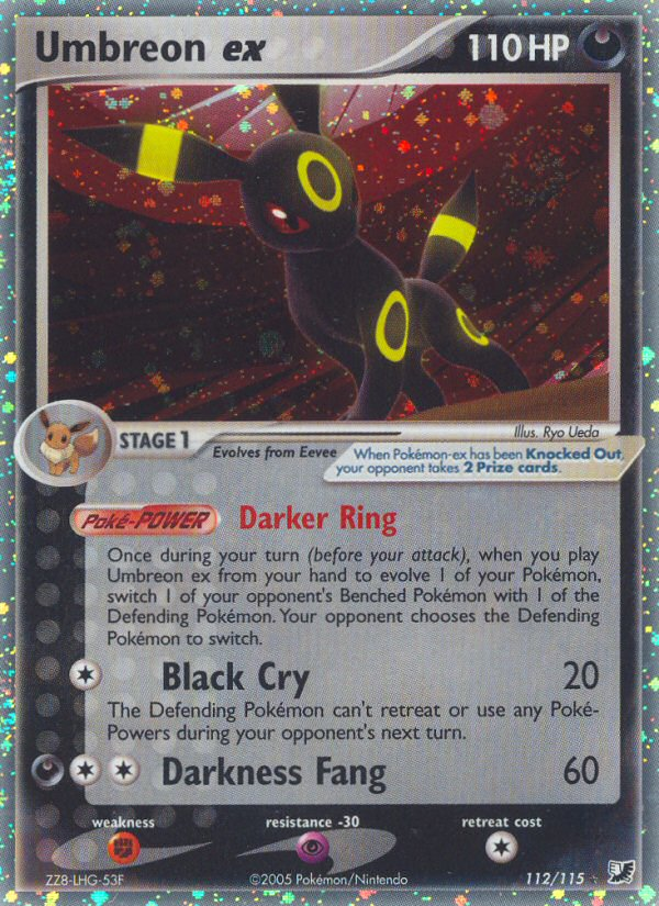 Umbreon ex (112/115) [EX: Unseen Forces] | Jomio and Rueliete's Cards and Comics