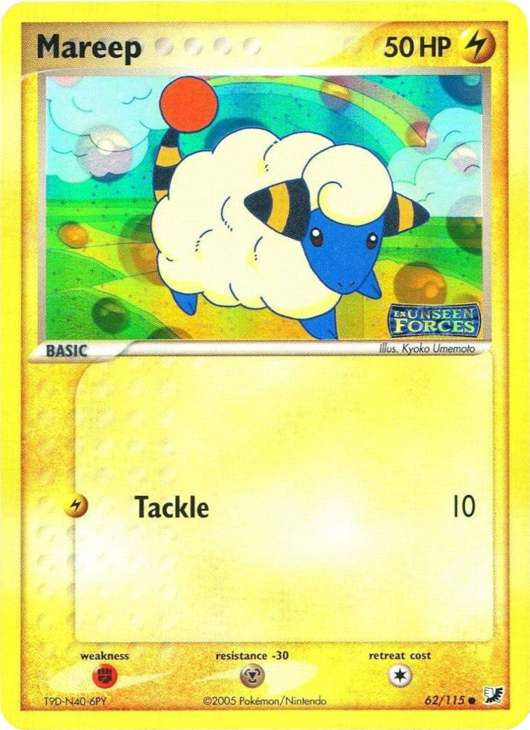 Mareep (62/115) (Stamped) [EX: Unseen Forces] | Jomio and Rueliete's Cards and Comics