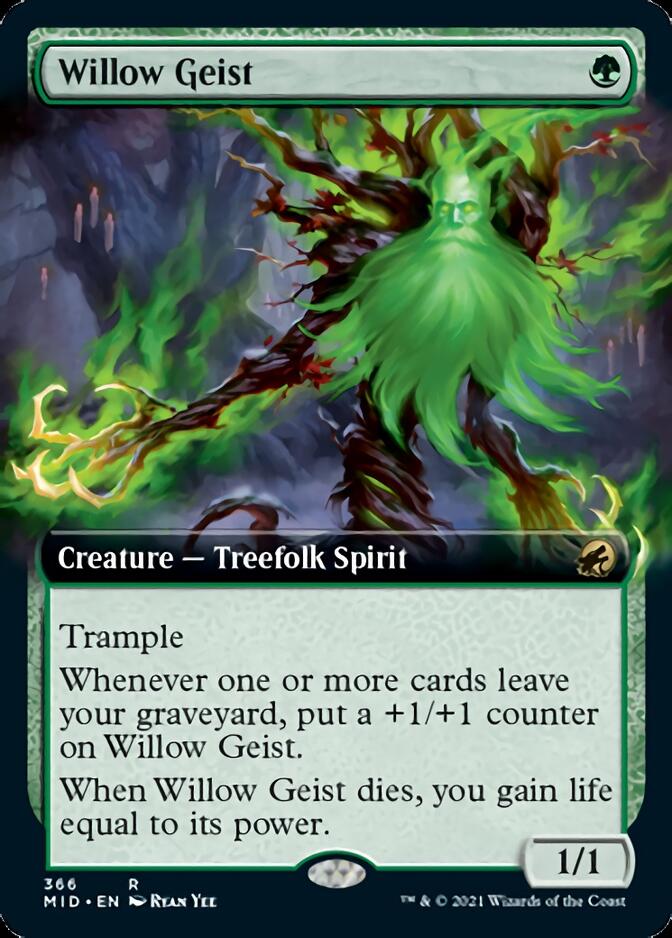 Willow Geist (Extended Art) [Innistrad: Midnight Hunt] | Jomio and Rueliete's Cards and Comics