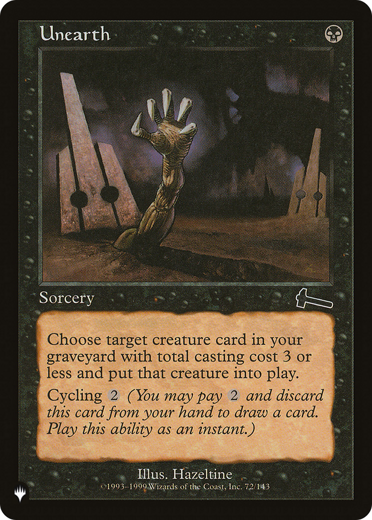 Unearth [The List] | Jomio and Rueliete's Cards and Comics