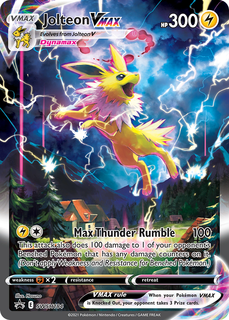 Jolteon VMAX (SWSH184) (Jumbo Card) [Sword & Shield: Black Star Promos] | Jomio and Rueliete's Cards and Comics