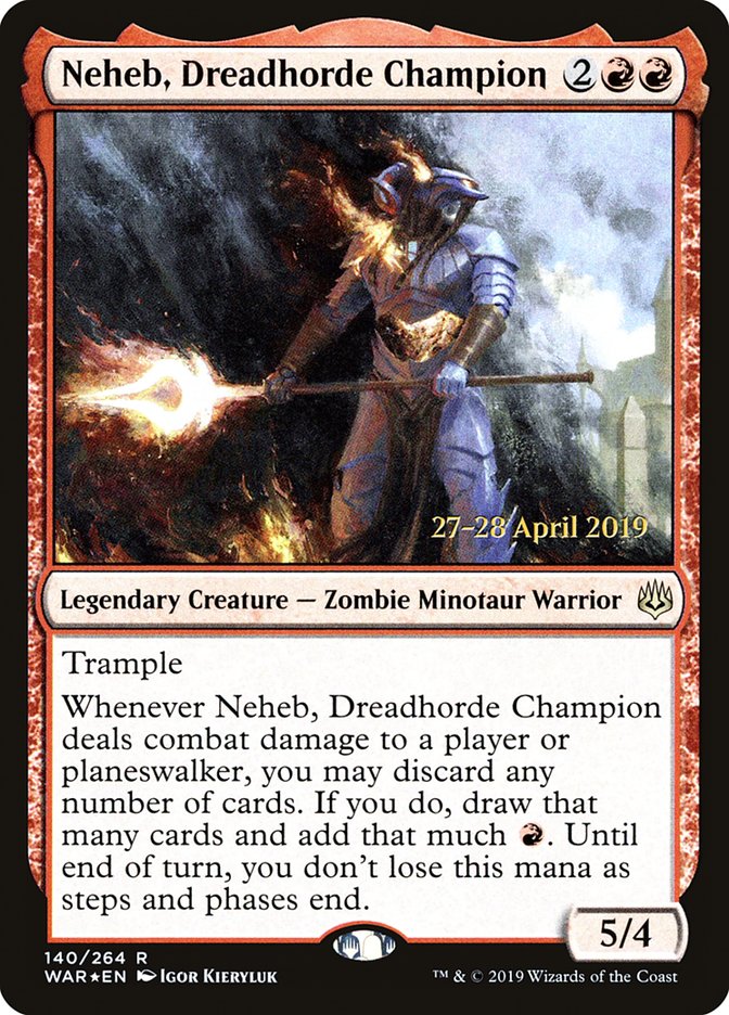 Neheb, Dreadhorde Champion [War of the Spark Prerelease Promos] | Jomio and Rueliete's Cards and Comics