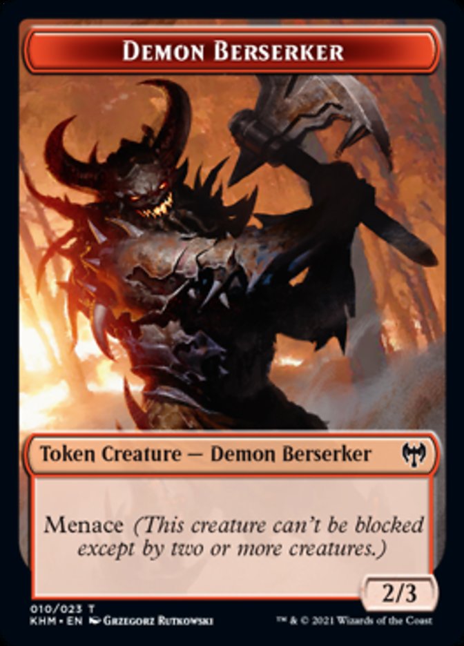 Demon Berserker Token [Kaldheim Tokens] | Jomio and Rueliete's Cards and Comics