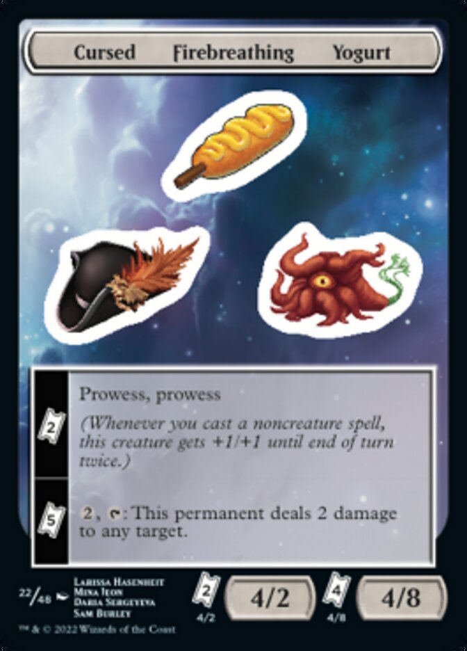 Cursed Firebreathing Yogurt [Unfinity Stickers] | Jomio and Rueliete's Cards and Comics