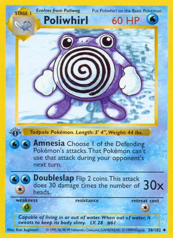 Poliwhirl (38/102) (Shadowless) [Base Set 1st Edition] | Jomio and Rueliete's Cards and Comics