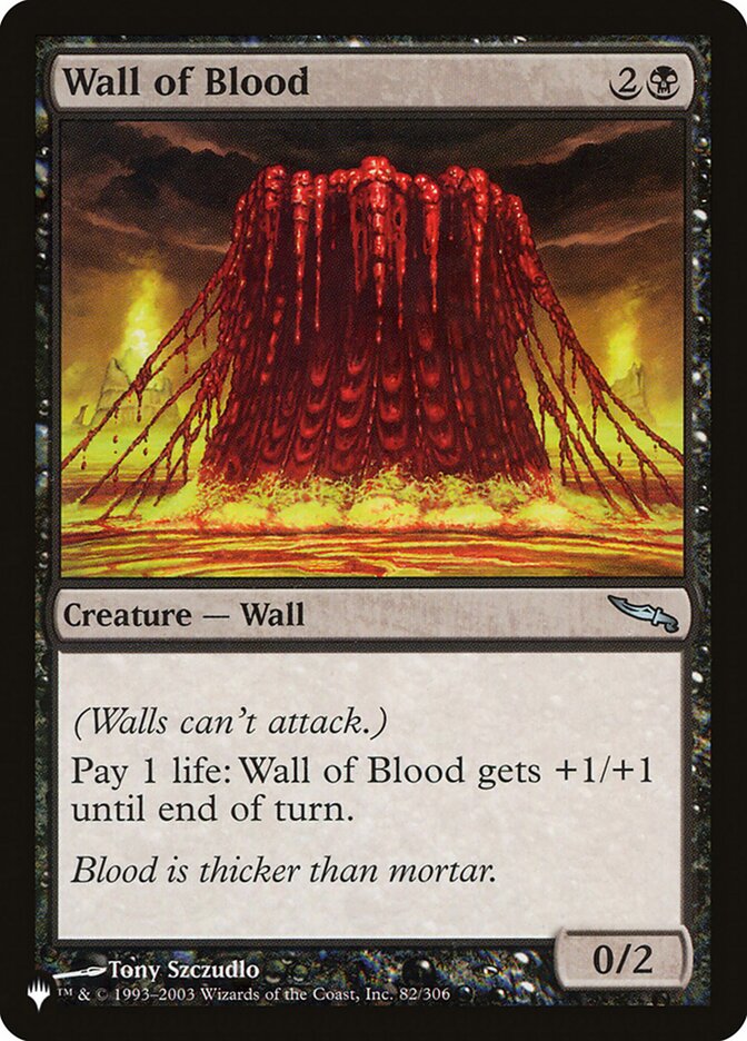 Wall of Blood [The List] | Jomio and Rueliete's Cards and Comics