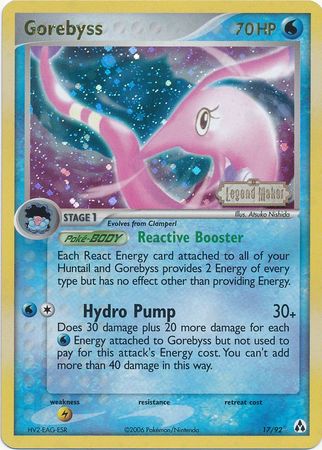 Gorebyss (17/92) (Stamped) [EX: Legend Maker] | Jomio and Rueliete's Cards and Comics