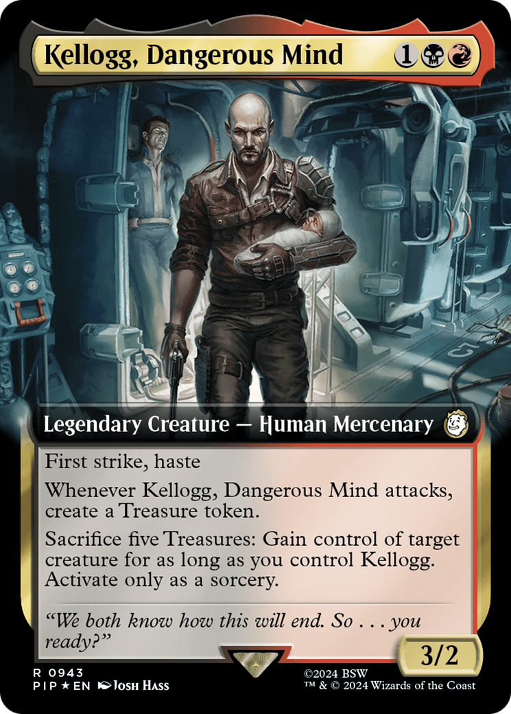 Kellogg, Dangerous Mind (Extended Art) (Surge Foil) [Fallout] | Jomio and Rueliete's Cards and Comics