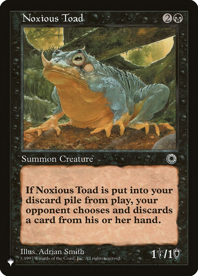 Noxious Toad [The List] | Jomio and Rueliete's Cards and Comics