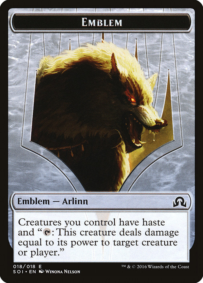 Arlinn Kord Emblem [Shadows over Innistrad Tokens] | Jomio and Rueliete's Cards and Comics