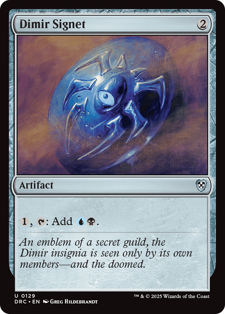 Dimir Signet [Aetherdrift Commander] | Jomio and Rueliete's Cards and Comics