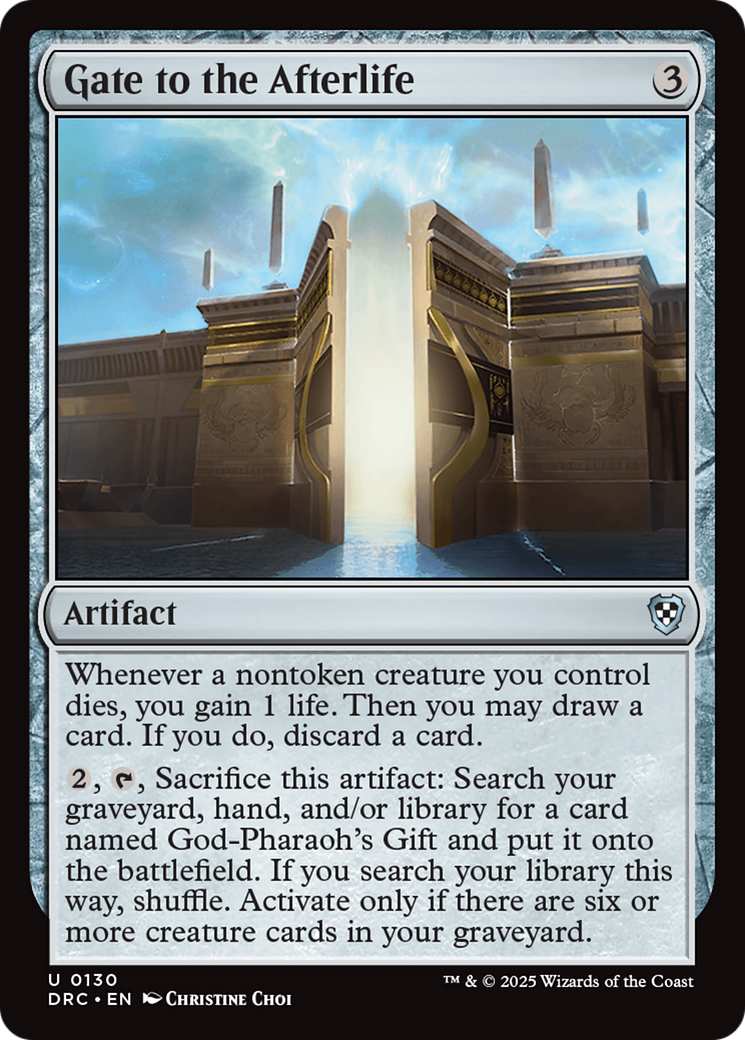 Gate to the Afterlife [Aetherdrift Commander] | Jomio and Rueliete's Cards and Comics