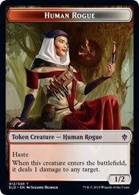 Human Rogue // Food (17) Double-Sided Token [Throne of Eldraine Tokens] | Jomio and Rueliete's Cards and Comics
