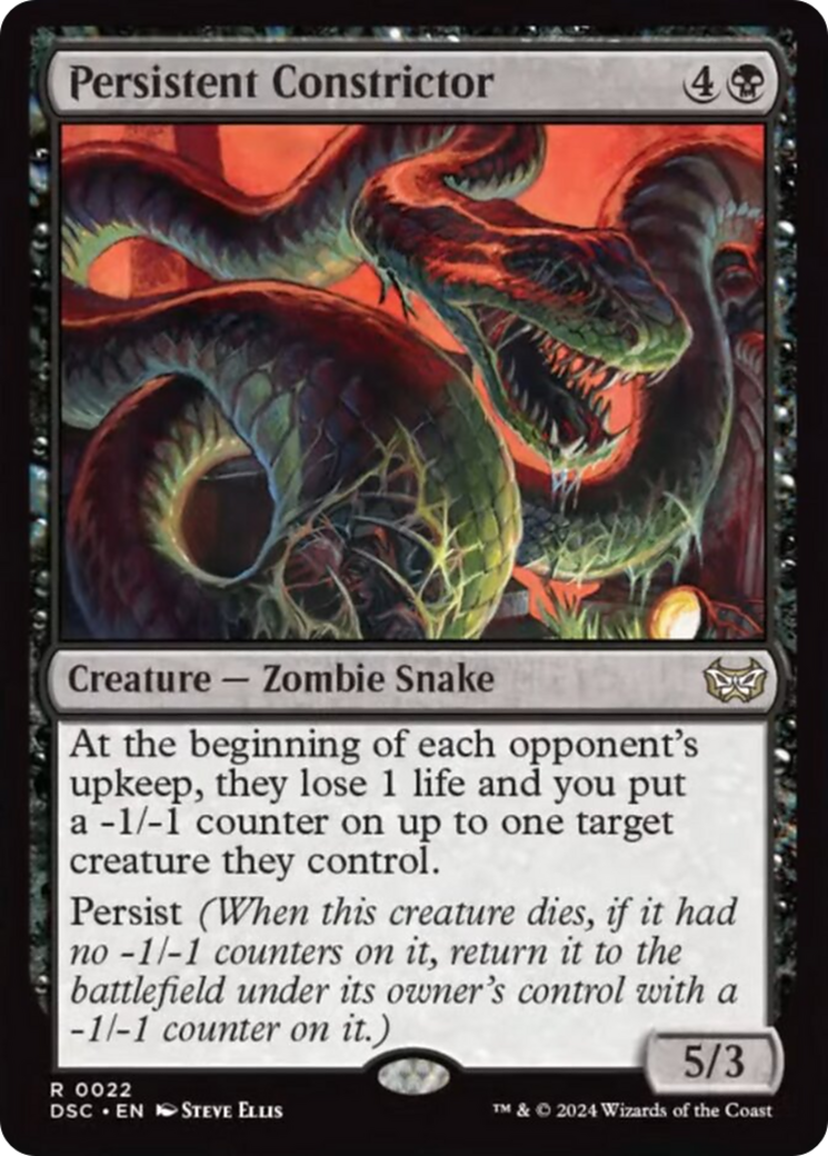 Persistent Constrictor [Duskmourn: House of Horror Commander] | Jomio and Rueliete's Cards and Comics