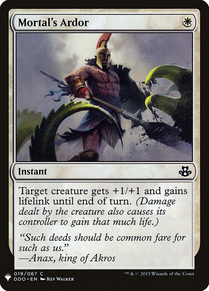 Mortal's Ardor [Mystery Booster] | Jomio and Rueliete's Cards and Comics