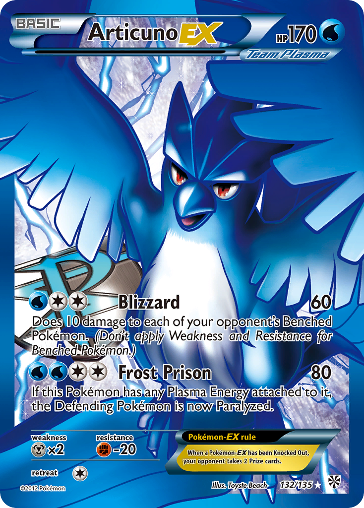 Articuno EX (132/135) [Black & White: Plasma Storm] | Jomio and Rueliete's Cards and Comics