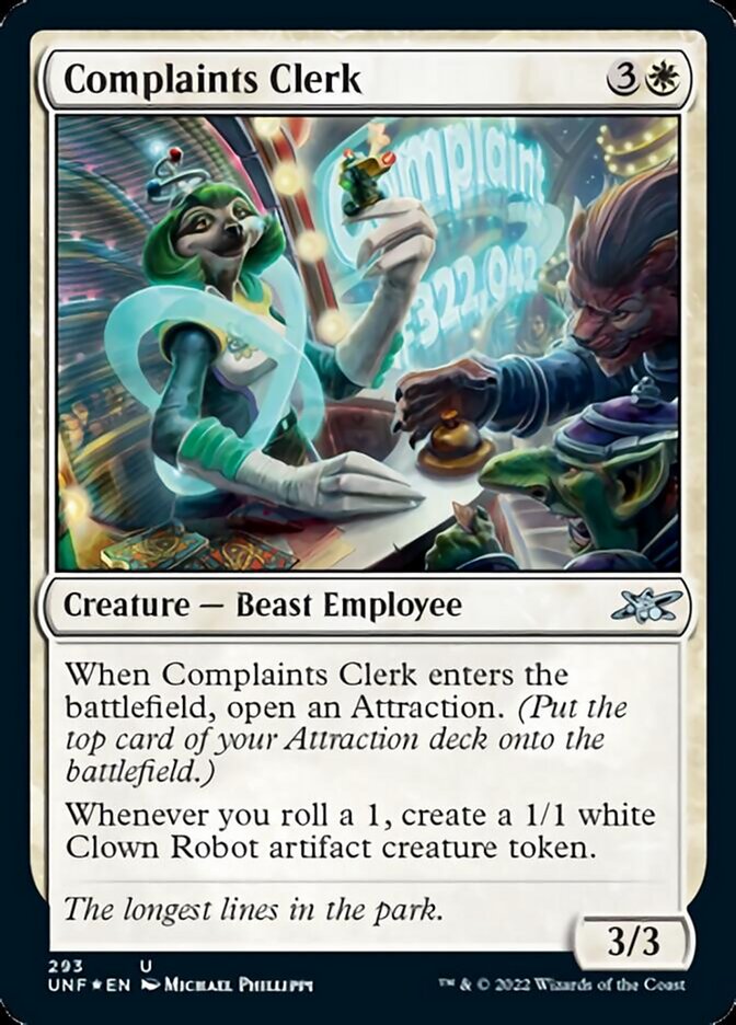 Complaints Clerk (Galaxy Foil) [Unfinity] | Jomio and Rueliete's Cards and Comics