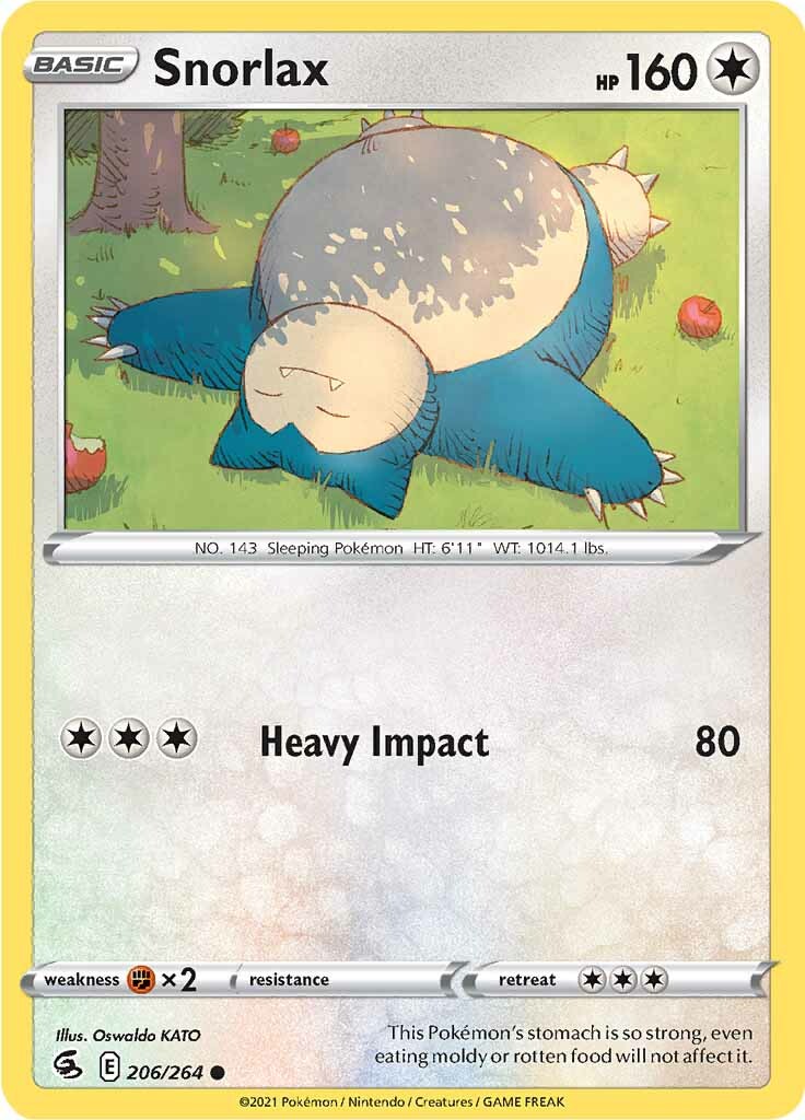 Snorlax (206/264) [Sword & Shield: Fusion Strike] | Jomio and Rueliete's Cards and Comics