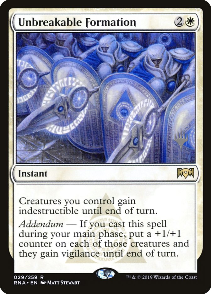 Unbreakable Formation (Promo Pack) [Ravnica Allegiance Promos] | Jomio and Rueliete's Cards and Comics