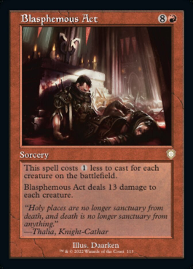 Blasphemous Act (Retro) [The Brothers' War Commander] | Jomio and Rueliete's Cards and Comics