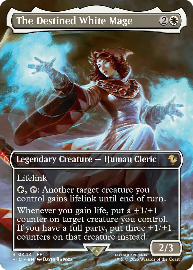 The Destined White Mage (Borderless) [FINAL FANTASY Commander] | Jomio and Rueliete's Cards and Comics