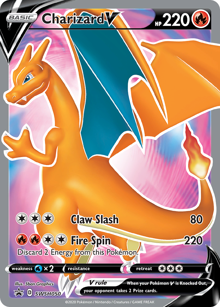 Charizard V (SWSH050) [Sword & Shield: Black Star Promos] | Jomio and Rueliete's Cards and Comics