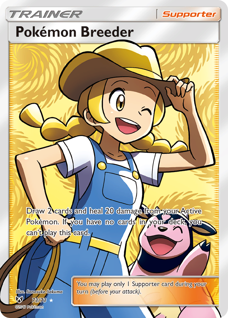 Pokemon Breeder (73/73) [Sun & Moon: Shining Legends] | Jomio and Rueliete's Cards and Comics