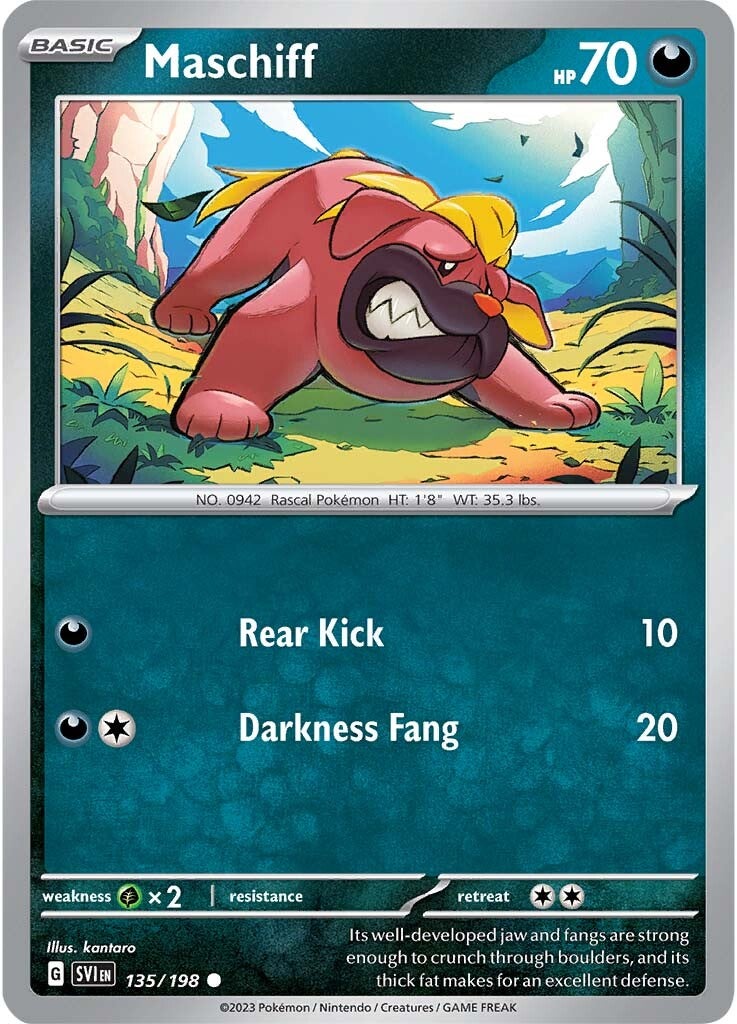 Maschiff (135/198) [Scarlet & Violet: Base Set] | Jomio and Rueliete's Cards and Comics