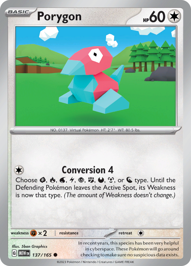 Porygon (137/165) [Scarlet & Violet 151] | Jomio and Rueliete's Cards and Comics