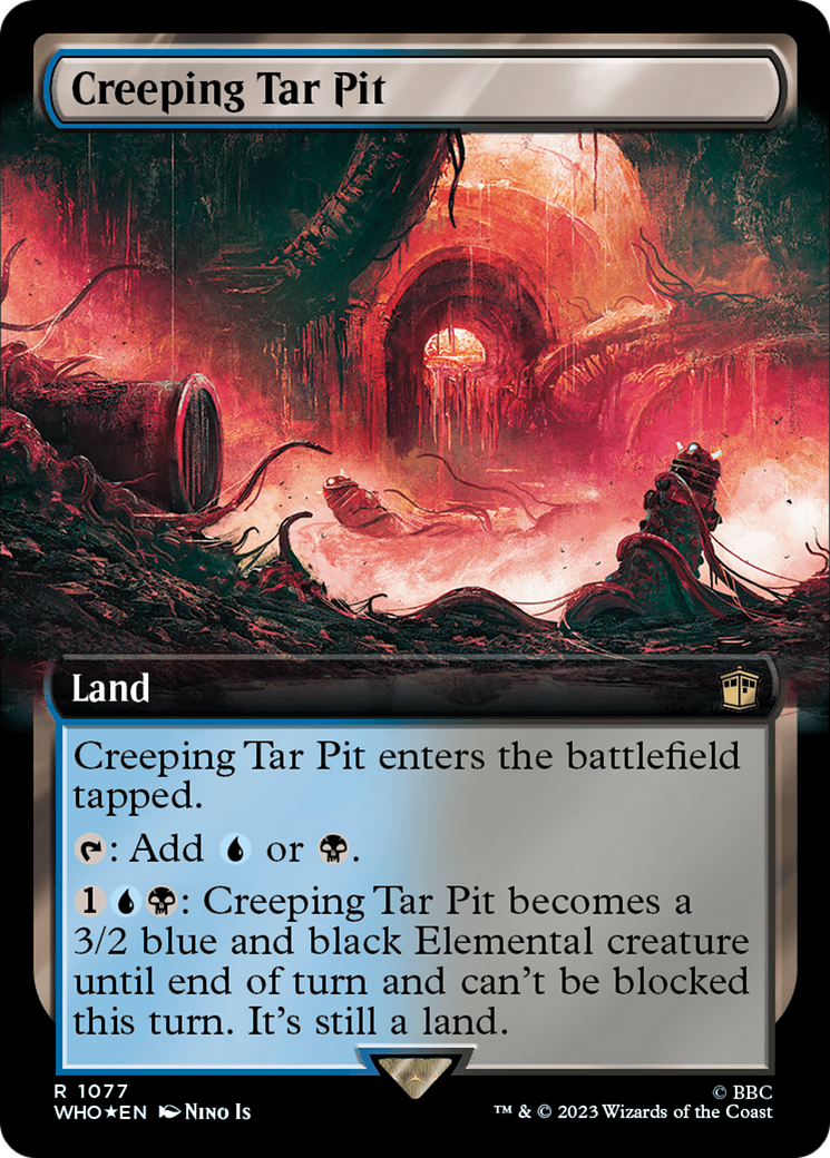 Creeping Tar Pit (Extended Art) (Surge Foil) [Doctor Who] | Jomio and Rueliete's Cards and Comics