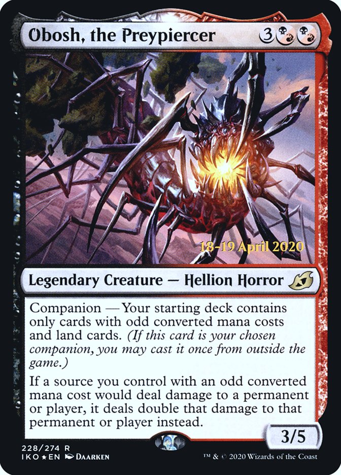 Obosh, the Preypiercer [Ikoria: Lair of Behemoths Prerelease Promos] | Jomio and Rueliete's Cards and Comics