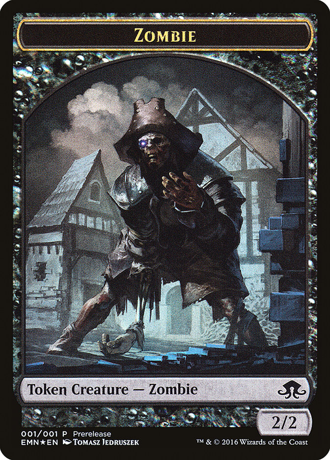 Zombie // Zombie Double-Sided Token [Eldritch Moon Prerelease Promos] | Jomio and Rueliete's Cards and Comics