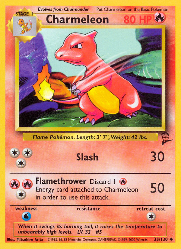 Charmeleon (35/130) [Base Set 2] | Jomio and Rueliete's Cards and Comics