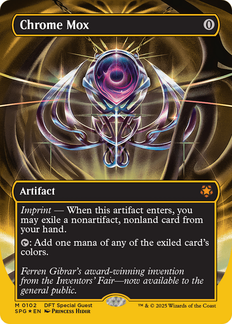 Chrome Mox (Borderless) (First-Place Foil) [Aetherdrift Special Guests] | Jomio and Rueliete's Cards and Comics
