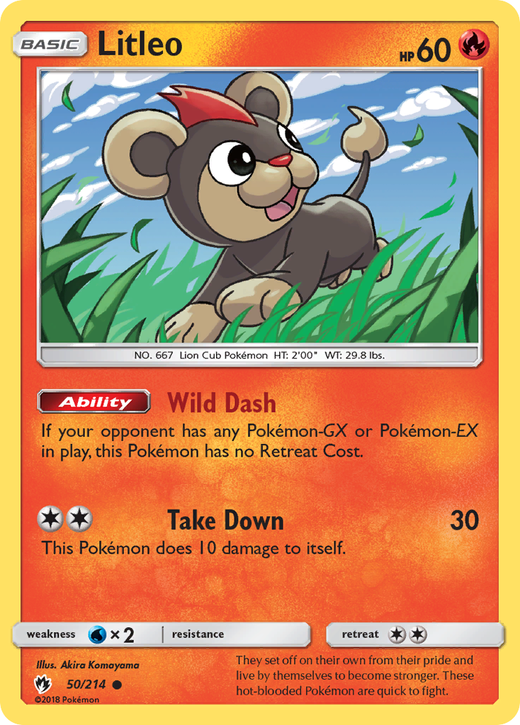 Litleo (50/214) [Sun & Moon: Lost Thunder] | Jomio and Rueliete's Cards and Comics