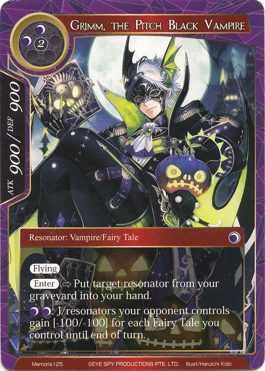Grimm, the Pitch Black Vampire (Memoria125) [Alice Origin Memoria Cards] | Jomio and Rueliete's Cards and Comics