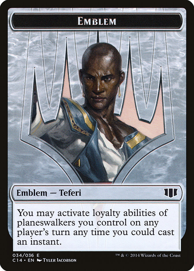 Teferi, Temporal Archmage Emblem // Zombie (011/036) Double-Sided Token [Commander 2014 Tokens] | Jomio and Rueliete's Cards and Comics
