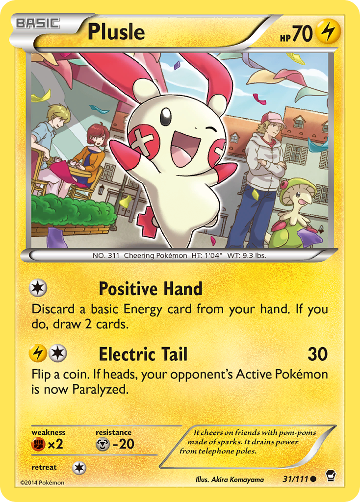 Plusle (31/111) [XY: Furious Fists] | Jomio and Rueliete's Cards and Comics