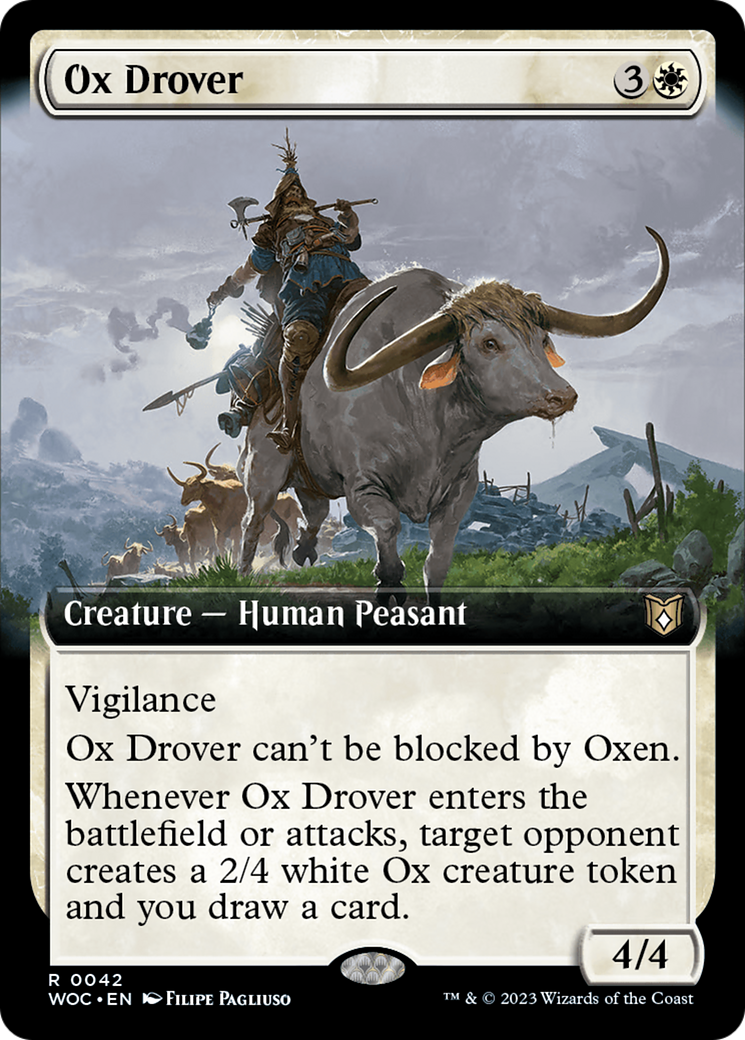 Ox Drover (Extended Art) [Wilds of Eldraine Commander] | Jomio and Rueliete's Cards and Comics