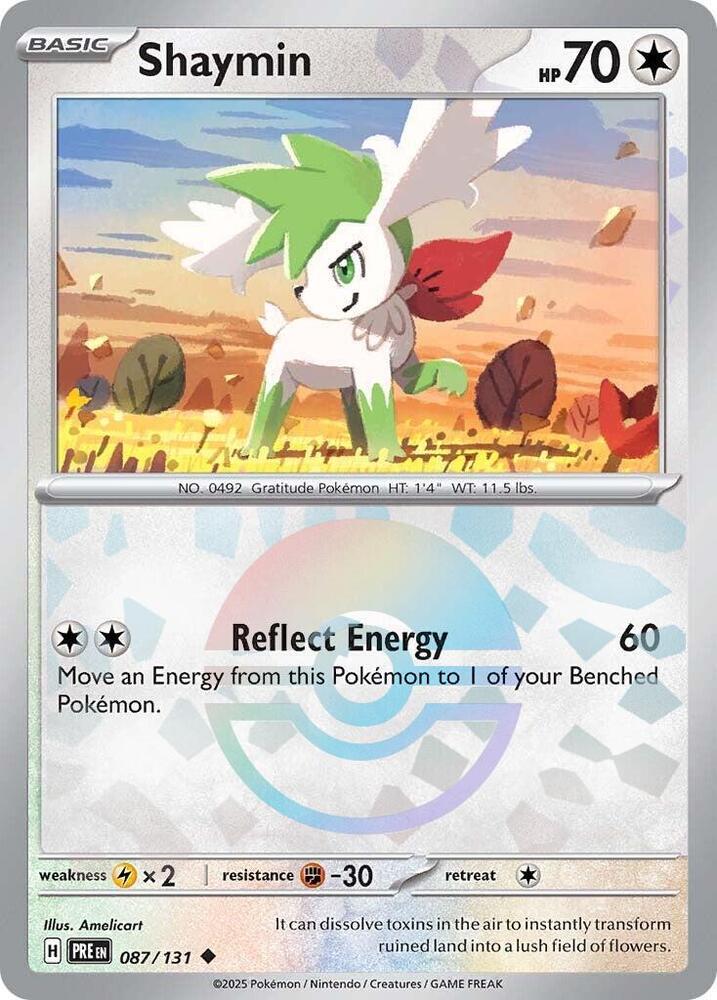 Shaymin (087/131) (Poke Ball Pattern) [Scarlet & Violet: Prismatic Evolutions] | Jomio and Rueliete's Cards and Comics