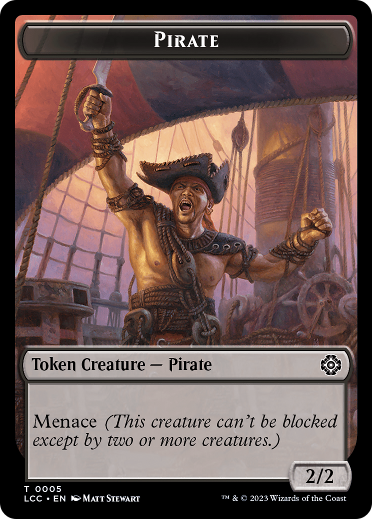 The Monarch // Pirate Double-Sided Token [The Lost Caverns of Ixalan Commander Tokens] | Jomio and Rueliete's Cards and Comics
