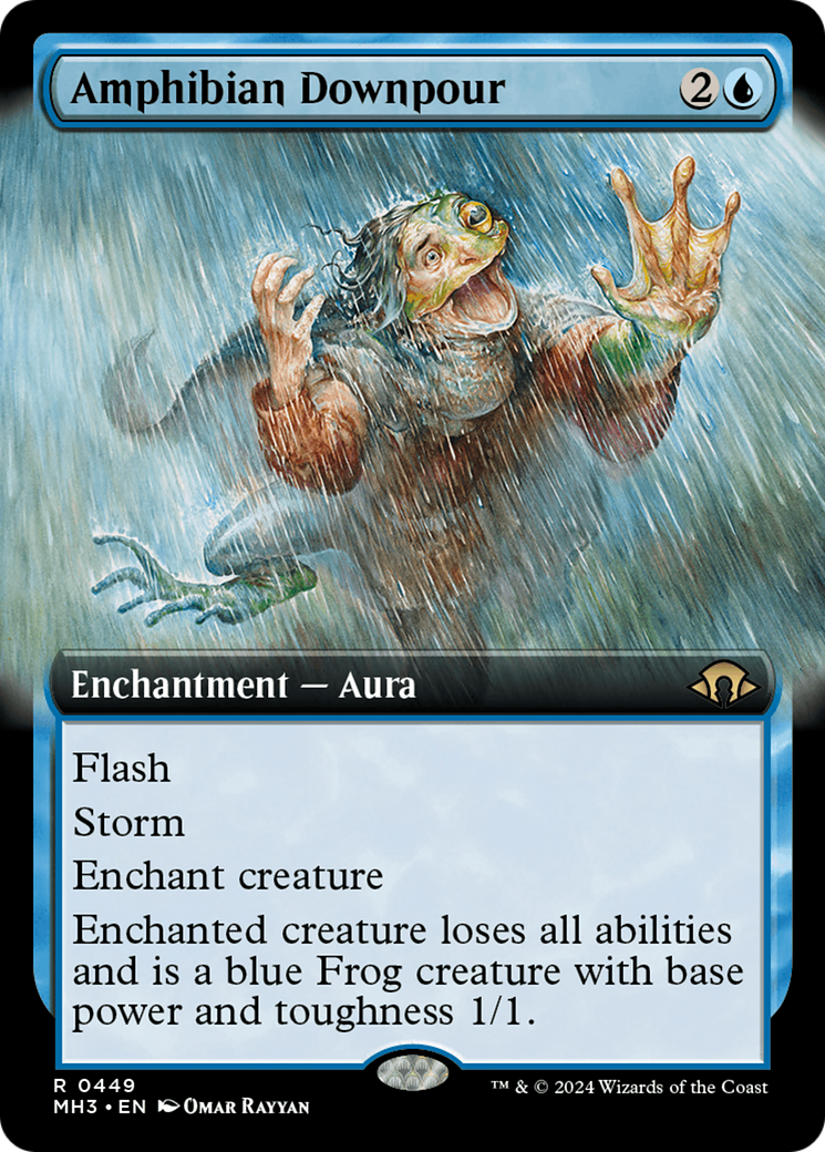 Amphibian Downpour (Extended Art) [Modern Horizons 3] | Jomio and Rueliete's Cards and Comics