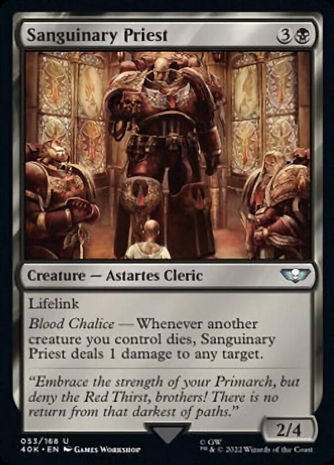 Sanguinary Priest (Surge Foil) [Warhammer 40,000] | Jomio and Rueliete's Cards and Comics