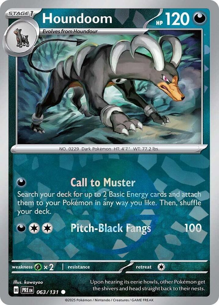 Houndoom (063/131) (Poke Ball Pattern) [Scarlet & Violet: Prismatic Evolutions] | Jomio and Rueliete's Cards and Comics